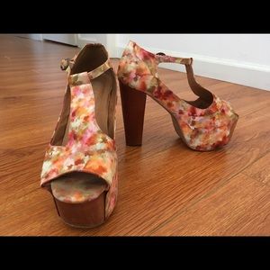 Jeffrey Campbell Havana Last Floral platform heels